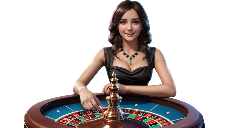 Una croupier di Boomerang Casino che rappresenta il servizio clienti disponibile e professionale
